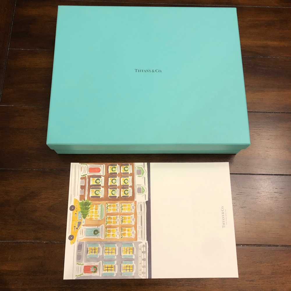 (8) Tiffany Christmas Cards with matching envelopes and box - Taxi in the City - Picture 6 of 8